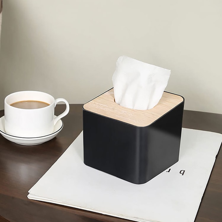 Modern Covered Square Tissue Box – Minimalist Tissue Holder for Home, Office & Living Room