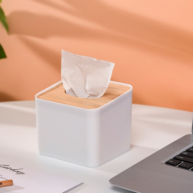 Modern Covered Square Tissue Box – Minimalist Tissue Holder for Home, Office & Living Room