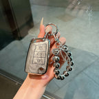 Car Key Case Cover with Keychain – Protective Key Fob Cover for Compatible Vehicle Keys