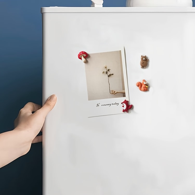Cute Fox & Hedgehog Refrigerator Magnets – Resin Decorative Magnets for Home & Office (8 Pack)