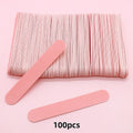 Pink Wooden Nail Files – 8.5 cm Manicure & Pedicure Nail Care Tool (100 Pack)