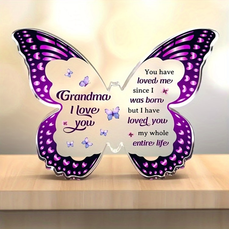 Butterfly Shaped Acrylic Keepsake – Decorative Gift for Family & Friends