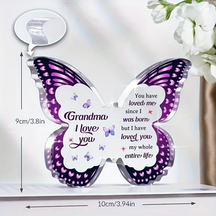 Butterfly Shaped Acrylic Keepsake – Decorative Gift for Family & Friends