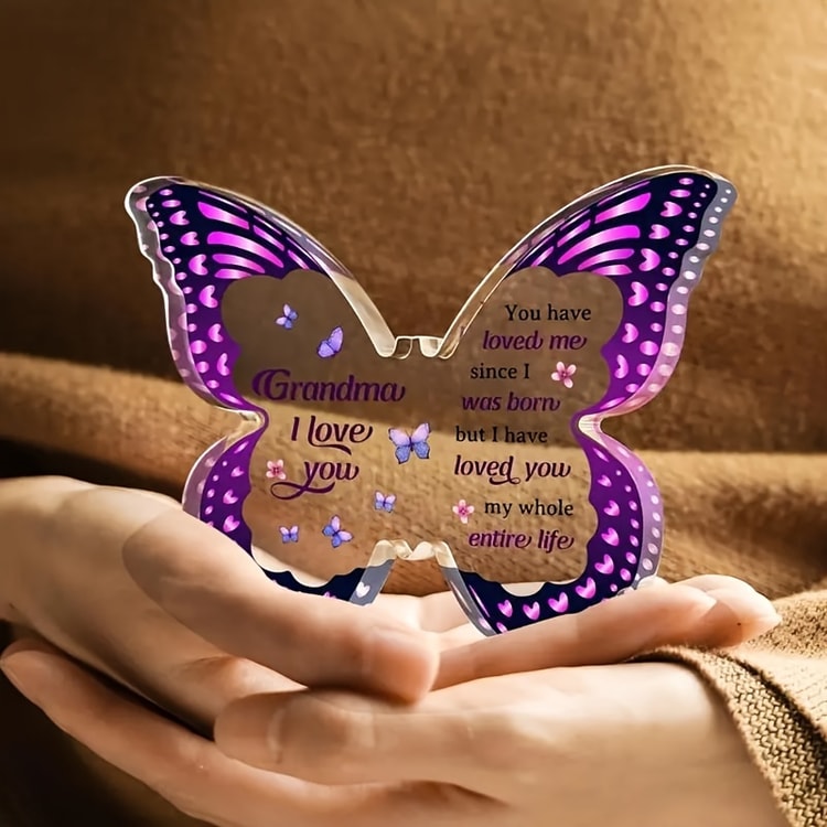 Butterfly Shaped Acrylic Keepsake – Decorative Gift for Family & Friends