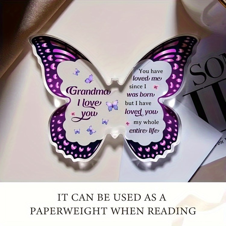 Butterfly Shaped Acrylic Keepsake – Decorative Gift for Family & Friends