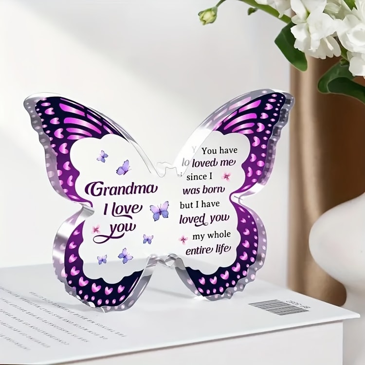 Butterfly Shaped Acrylic Keepsake – Decorative Gift for Family & Friends