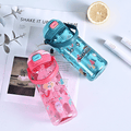 Kids Straw Water Bottle with Handle – Reusable Plastic Drinking Cup for Outdoor & Everyday Use
