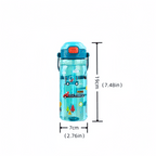 Kids Straw Water Bottle with Handle – Reusable Plastic Drinking Cup for Outdoor & Everyday Use