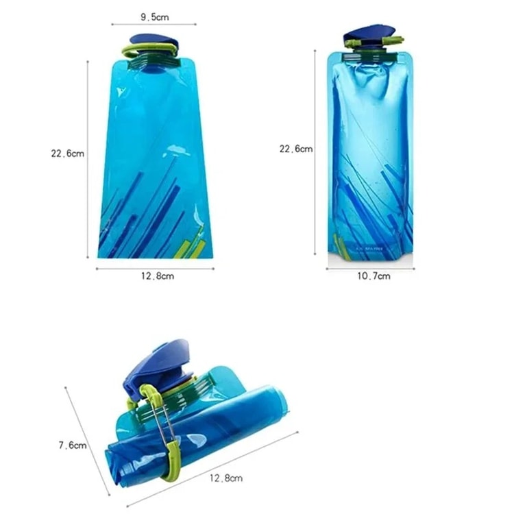 Foldable Reusable Water Bottle – Flexible Travel Bottle for Camping & Outdoor Activities