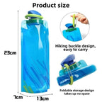 Foldable Reusable Water Bottle – Flexible Travel Bottle for Camping & Outdoor Activities