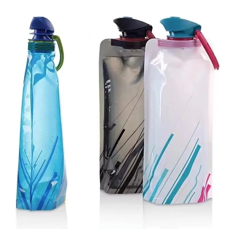 Foldable Reusable Water Bottle – Flexible Travel Bottle for Camping & Outdoor Activities