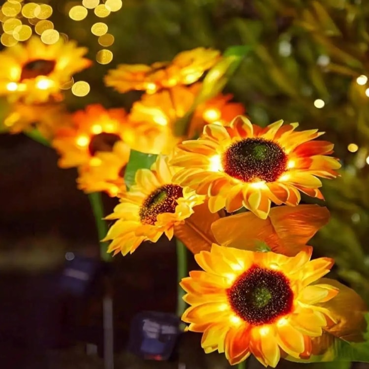 Solar Sunflower Garden Stake Lights – Outdoor LED Decorative Lights for Garden, Patio & Pathway