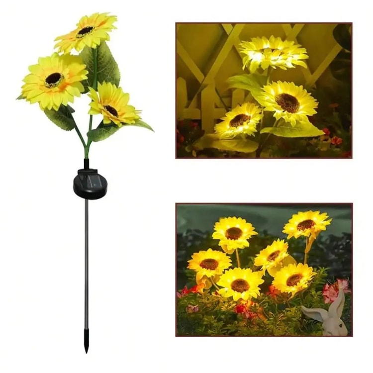 Solar Sunflower Garden Stake Lights – Outdoor LED Decorative Lights for Garden, Patio & Pathway