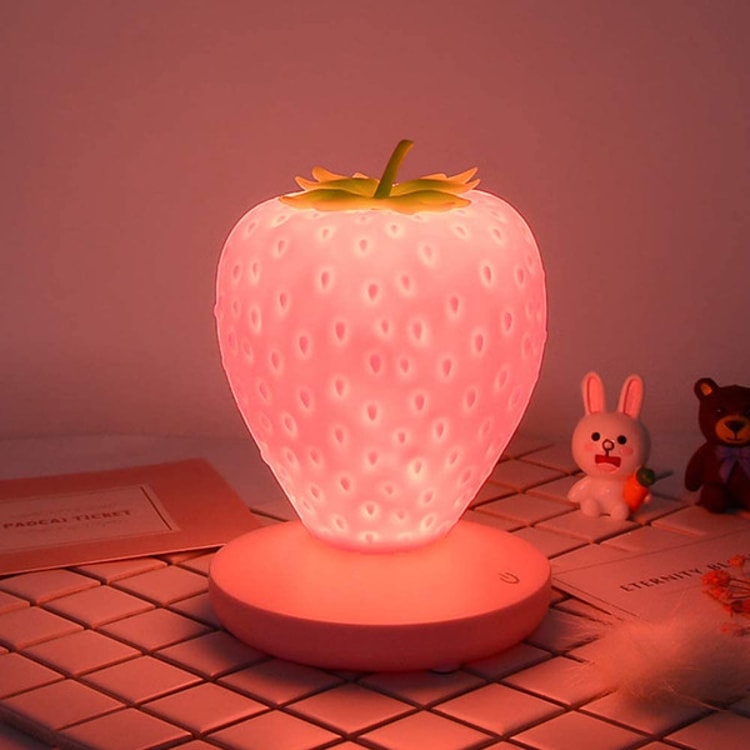 Touch-Sensitive Strawberry Table Lamp – Charming Strawberry Lampshade for Home Decor, Gift Ideas