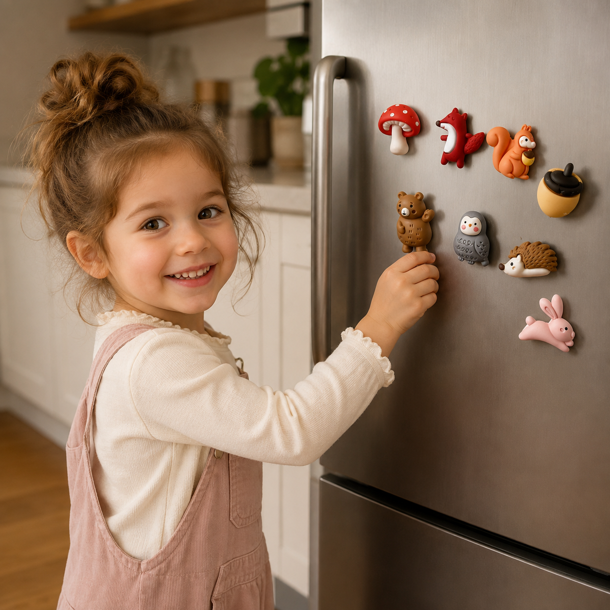 Cute Fox & Hedgehog Refrigerator Magnets – Resin Decorative Magnets for Home & Office (8 Pack)