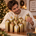 9-Piece Nativity Tree Pillar Statue Set - Resin Christmas Holy Family Figurines with Biblical Verses