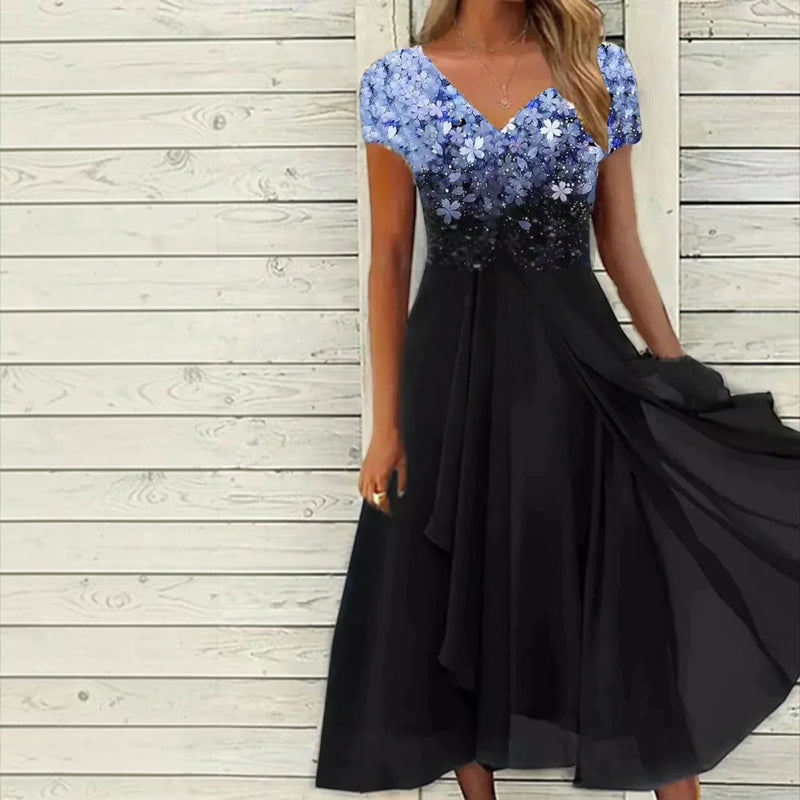 Elegant Chiffon Evening Dress for Women - Flowing Silhouette Formal Party Dress