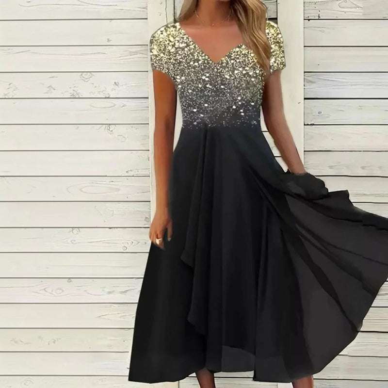 Elegant Chiffon Evening Dress for Women - Flowing Silhouette Formal Party Dress
