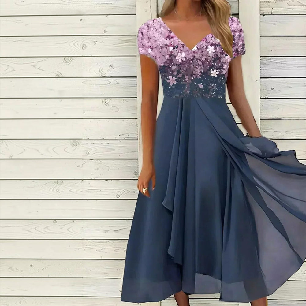 Elegant Chiffon Evening Dress for Women - Flowing Silhouette Formal Party Dress